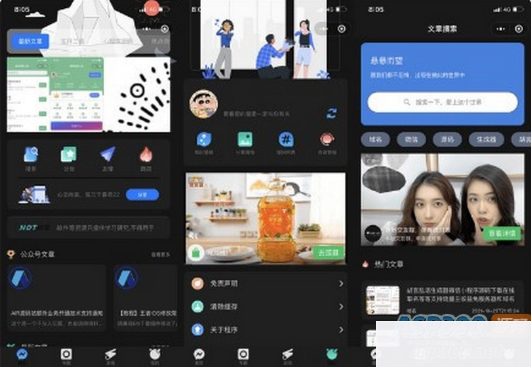 魔改版wordpress博客小程序源码，漂亮UI，无限弹窗广告S-芍絮网络